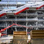 Technical work and renovations at the Centre Georges Pompidou in Paris, 2024.