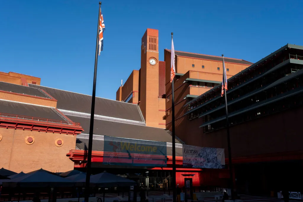 Exterior of the British Library in London, United Kingdom, 2024.