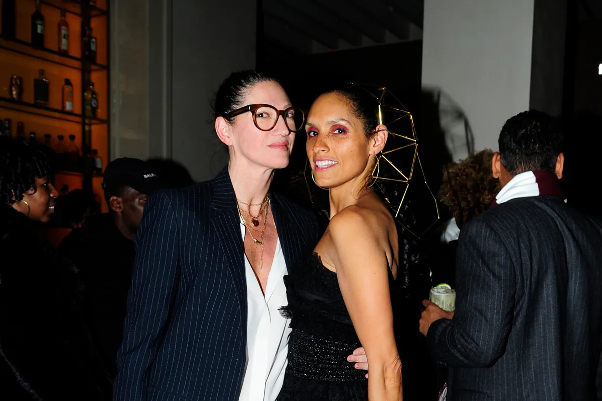 NEW YORK, NY - MARCH 5: Jenna Lyons and Racquel Chevremont attend Mickalene Thomas and Racquel Chevremont Present Deux Femme Noirs at The Edition Hotel on March 5, 2018 in New York City.  (Photo by Paul Bruinooge/Patrick McMullan via Getty Images)