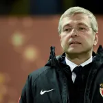 AS Monaco President Dmitry Rybolovlev looks on during the French League Cup final football match between Monaco (ASM) and Paris Saint-Germain (PSG) at The Matmut Atlantique Stadium in Bordeaux, southwestern France on March 31, 2018. (Photo by NICOLAS TUCAT / AFP)        (Photo credit should read NICOLAS TUCAT/AFP via Getty Images)