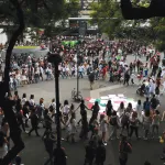 Women stand in a circle during a protest demanding for justice and for their safety, sparked by two recent alleged rape by police, in Mexico CityWomen March, Mexico City, Mexico - 16 Aug 2019