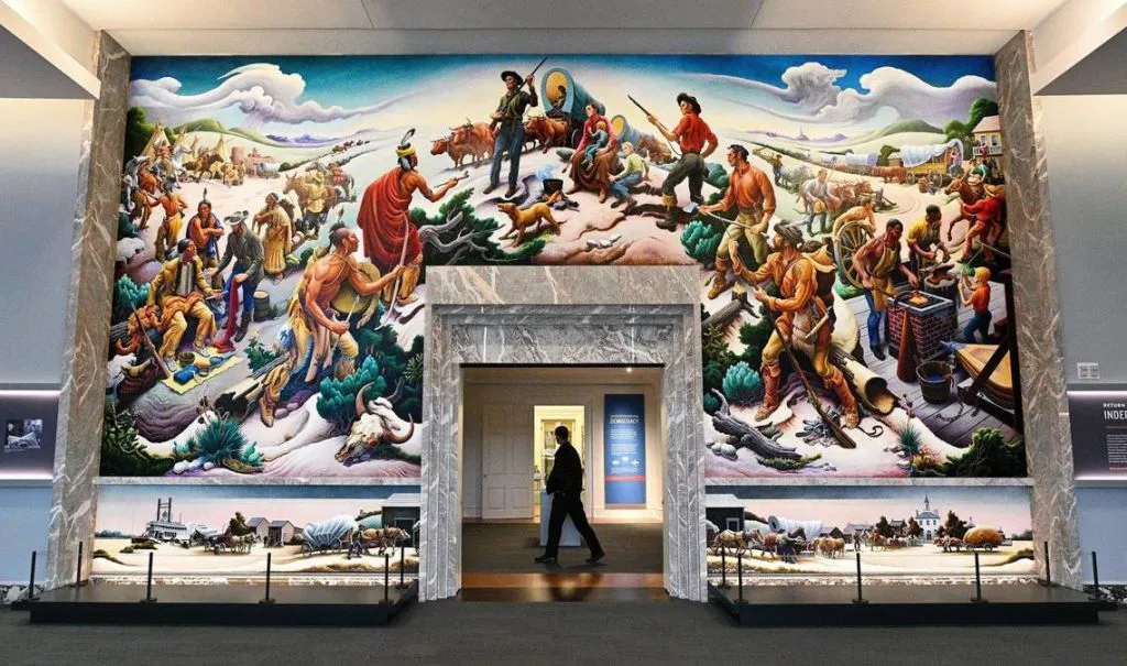 The Thomas Hart Benton mural 