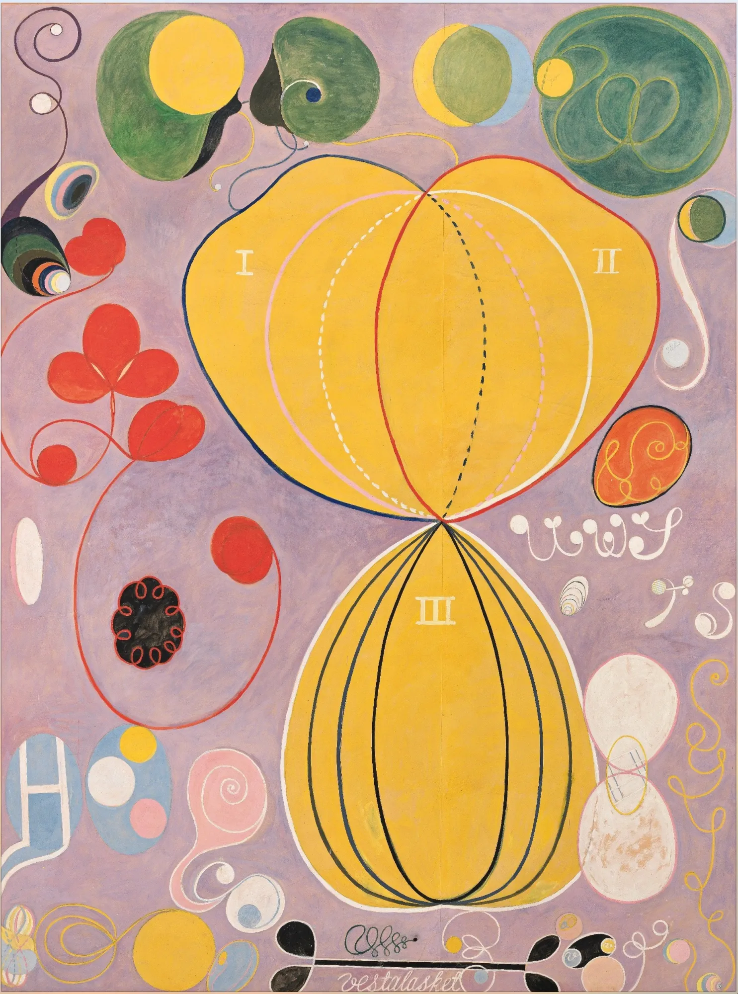 Hilma af Klint: Group IV, The Ten Largest, No. 7, Adulthood, 1907.